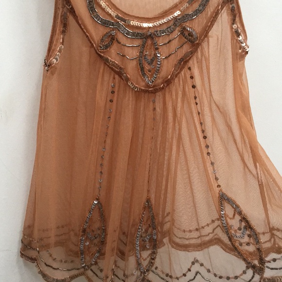 Free People Tops - Free People Beaded Sheer Top